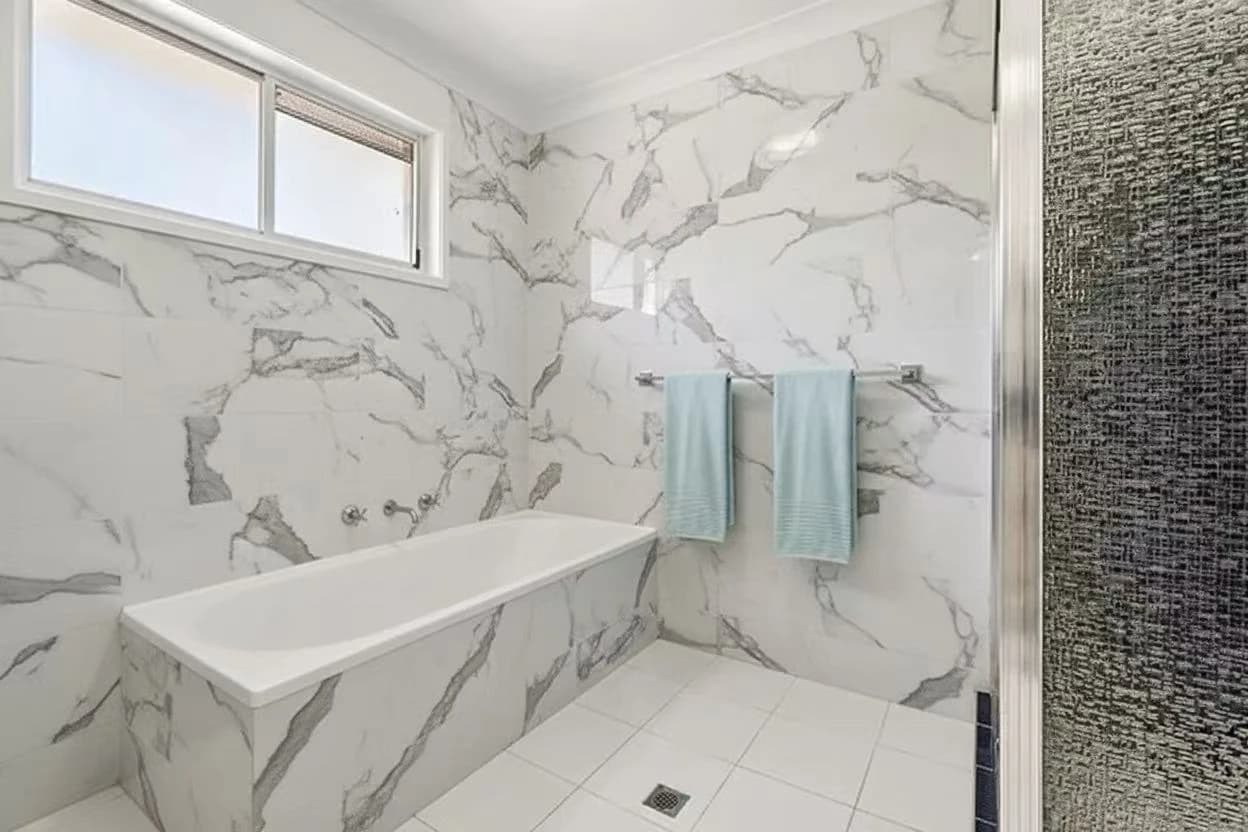 Bathroom concept visualization with premium-look wall cladding